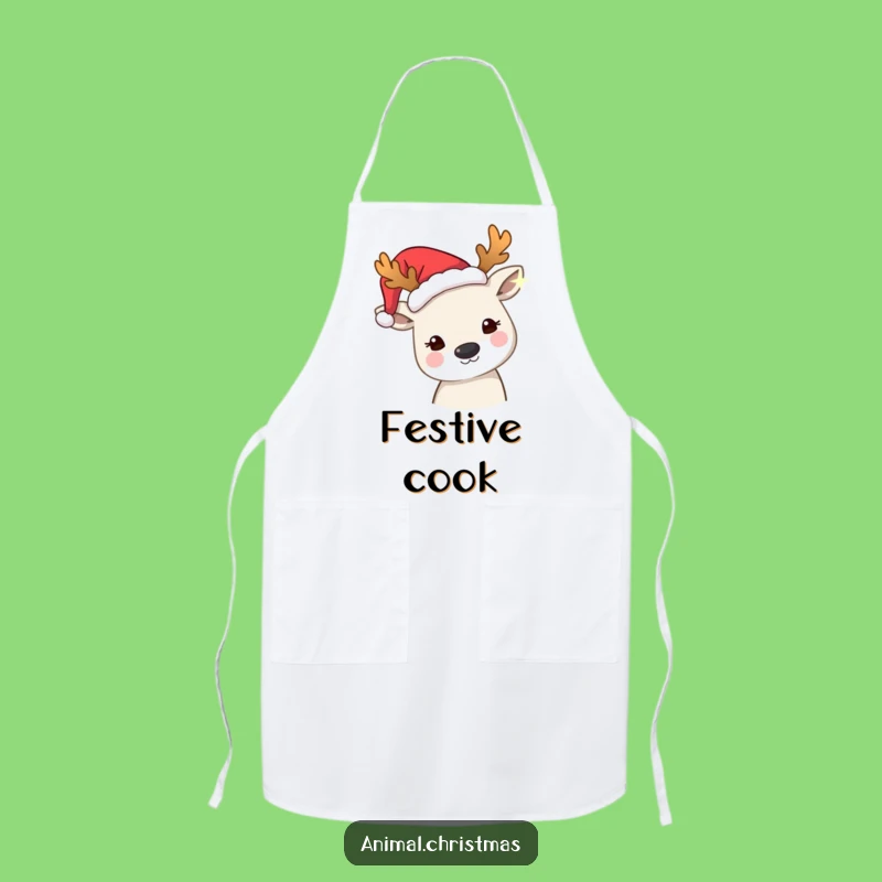 Funny Antler Animal Apron: Cook with Festive Wonder - Hilarious Gift