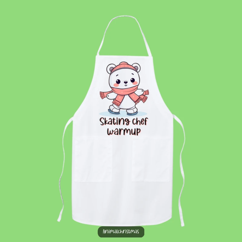 Funny Kawaii Polar Bear Apron: Hilarious Kitchen Companion for Winter Meals