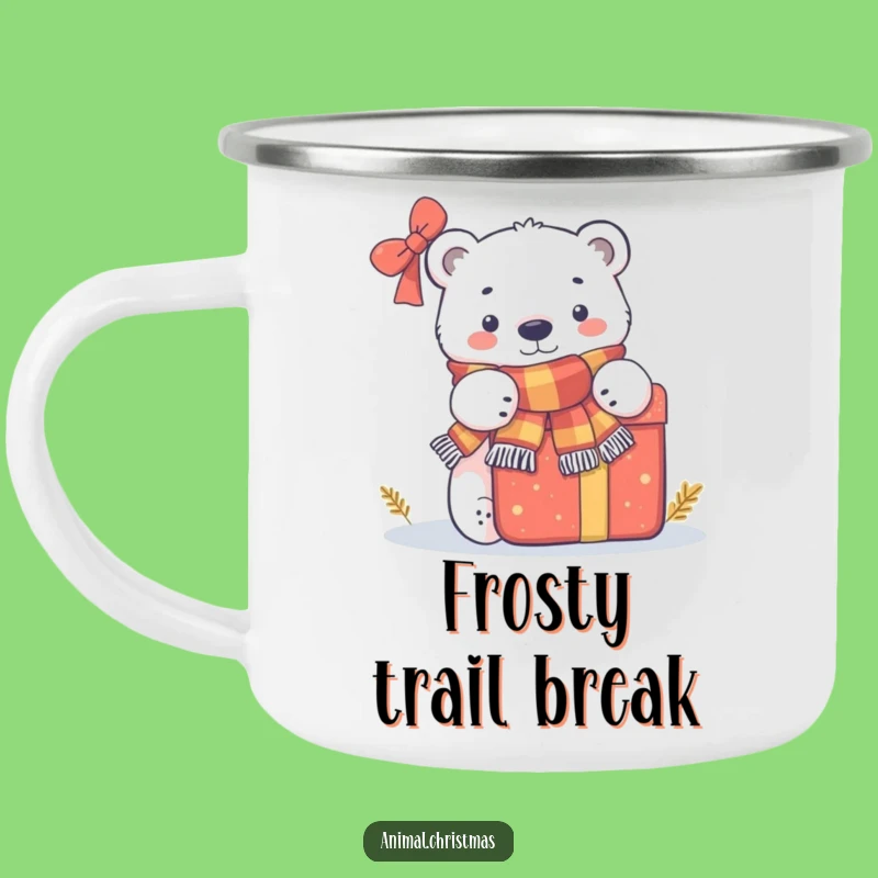 Funny Polar Bear Present Camping Mug: Enjoy Warm Drinks with Winter Whimsy