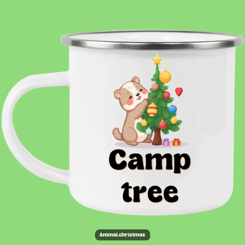 Funny Decorating Animal Tree Camping Mug, Outdoor Crafting Gift