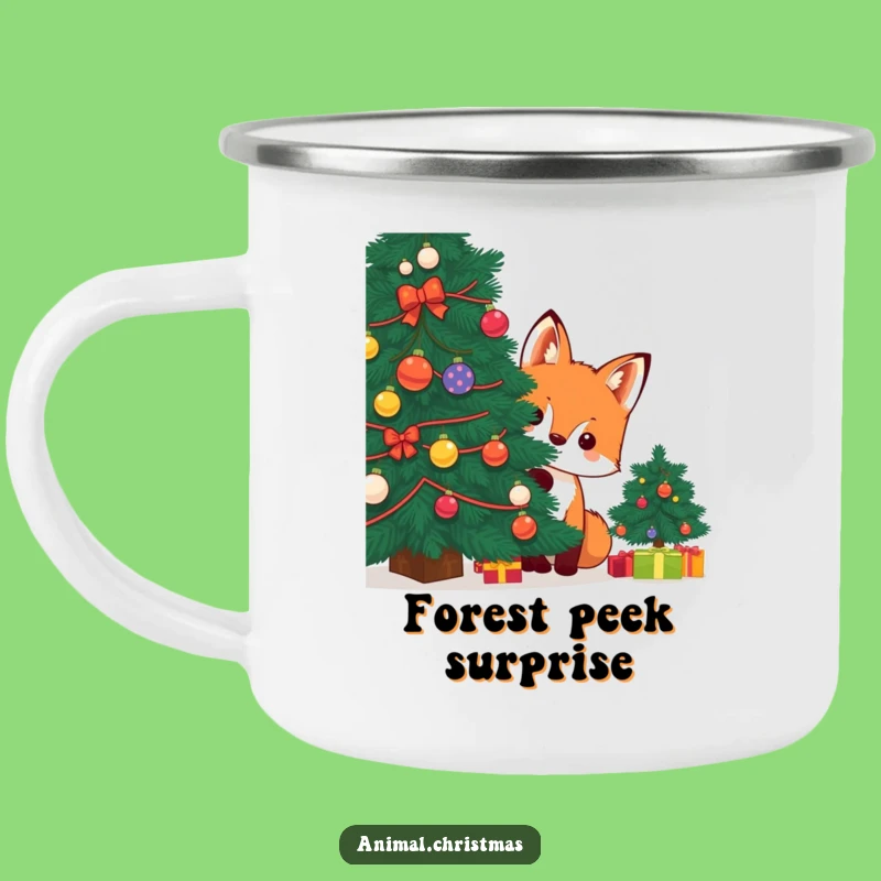 Funny Kawaii Fox Camping Mug: Durable & Hilarious Holiday Adventure Gear