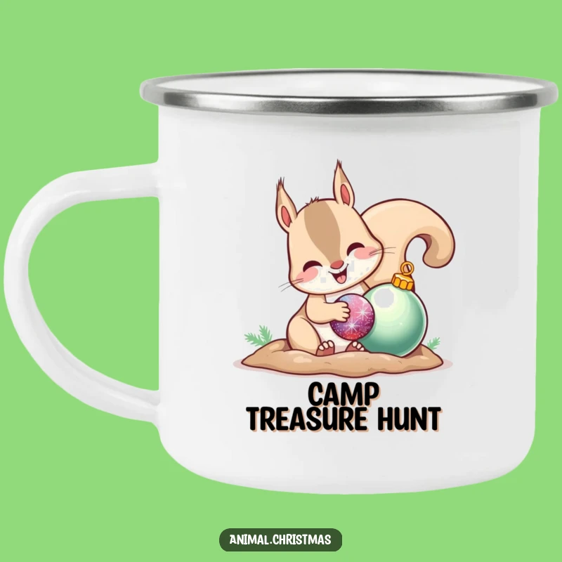 Funny Squirrel Ornament Camping Mug: Happy Hoarder for Outdoor Funny Gift