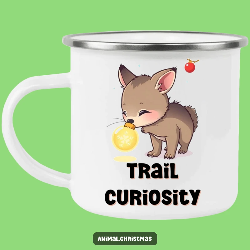Funny Curious Animal Ornament Camping Mug, Outdoor Discovery Gift