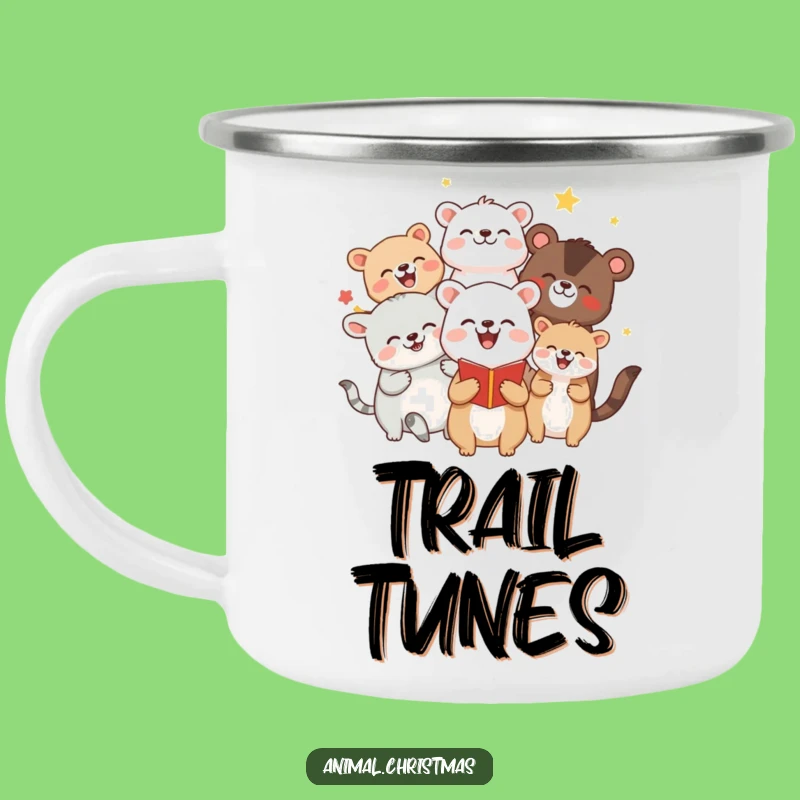 Funny Caroling Animals Camping Mug: Outdoor Tunes & Hilarious Gift