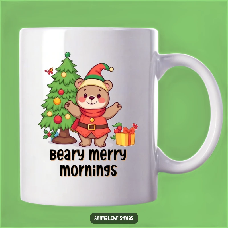 Funny Bear Elf Mug A Cheerful Christmas Gift For Bear Lovers