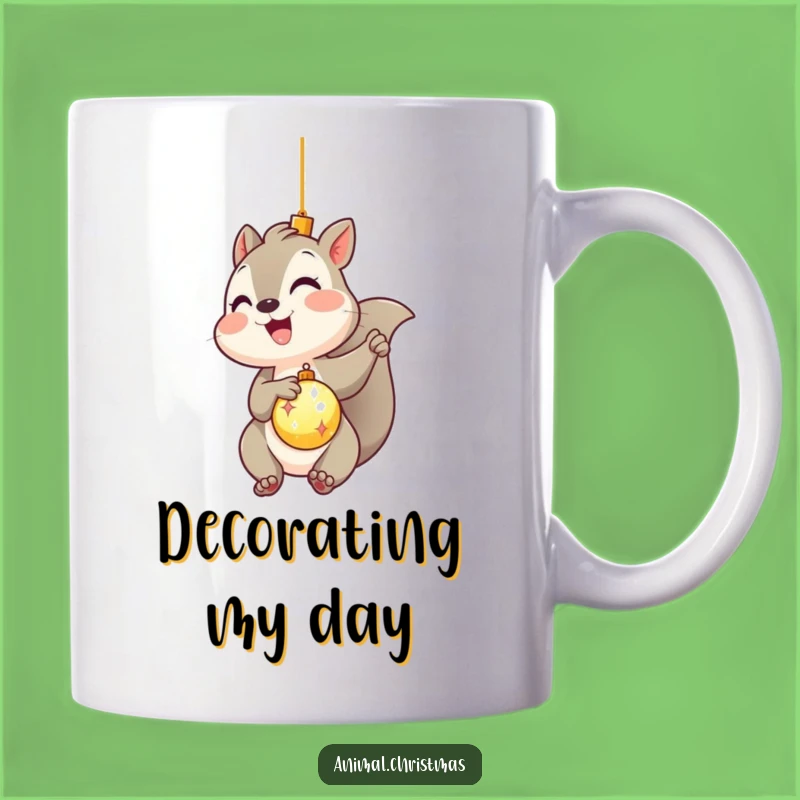 Funny Kawaii Squirrel Ornament Mug: Hilarious Holiday Decorating Gift Idea