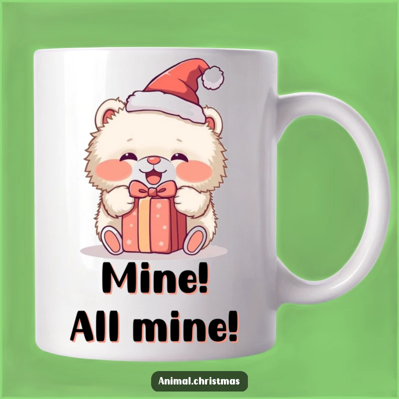 Funny Fluffy Animal Santa Hat Mug: The Perfect Funny Gift for Excited Present Openers