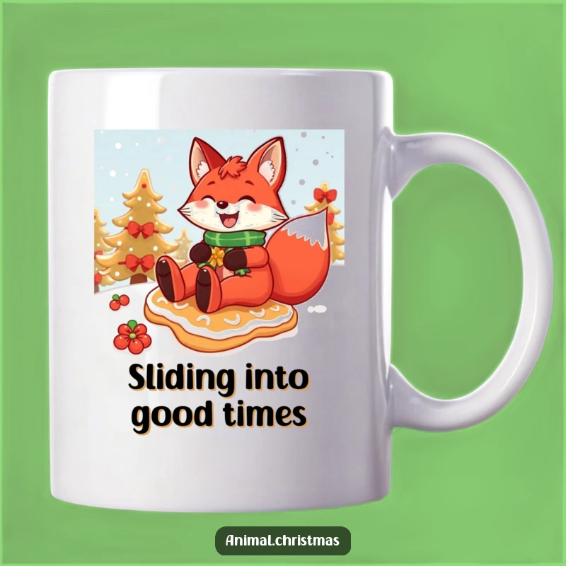 Funny Fox Gingerbread Mug - Hilarious Winter Adventure Gift