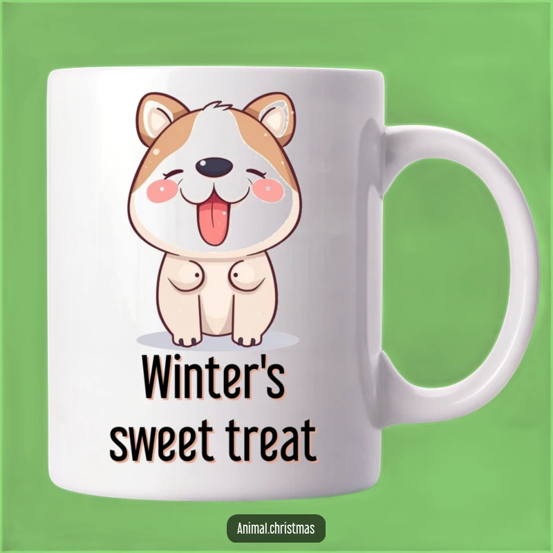 Funny Snow Catching Animal Mug: Delightful Winter Fun, a Perfect Coffee Gift!