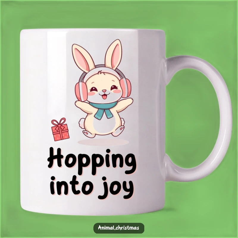 Funny Rabbit Earmuffs Mug: Hopping Cheer for a Perfect Funny Gift