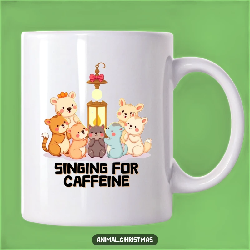 Funny Animal Carolers Mug - Festive Harmony Gift for Music Lovers