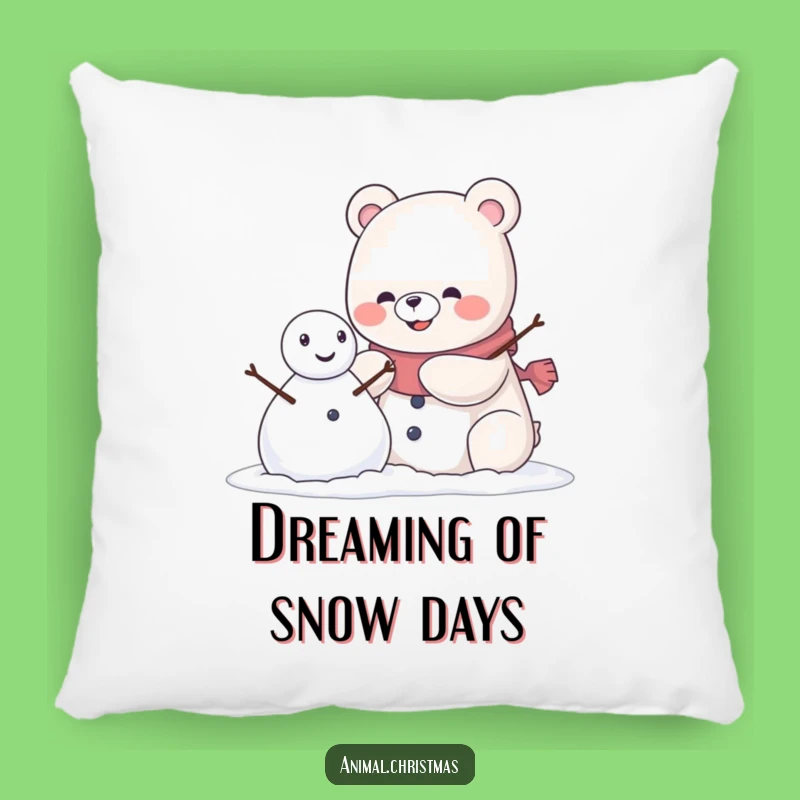 Funny Kawaii Bear Snowman Pillow: Snuggle Up with Winter's Best Friend