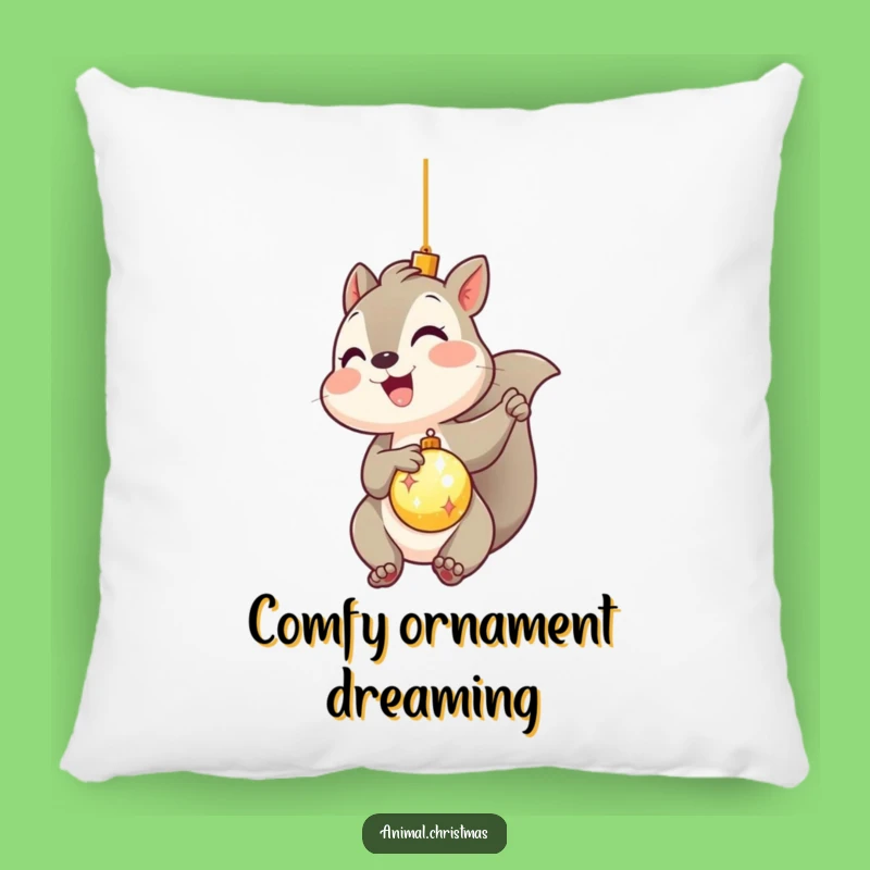 Funny Kawaii Squirrel Pillow: Cute & Comfy Holiday Decor for Cozy Laughs