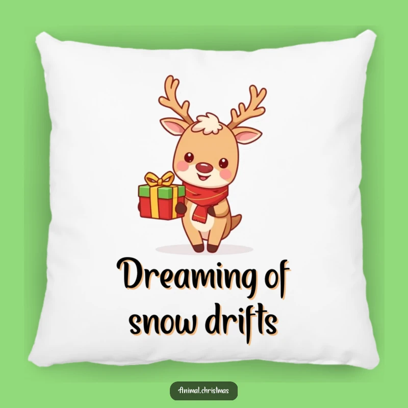 Funny Reindeer Pillow - Cheerful Gift Delivery Accent for Cozy Comfort