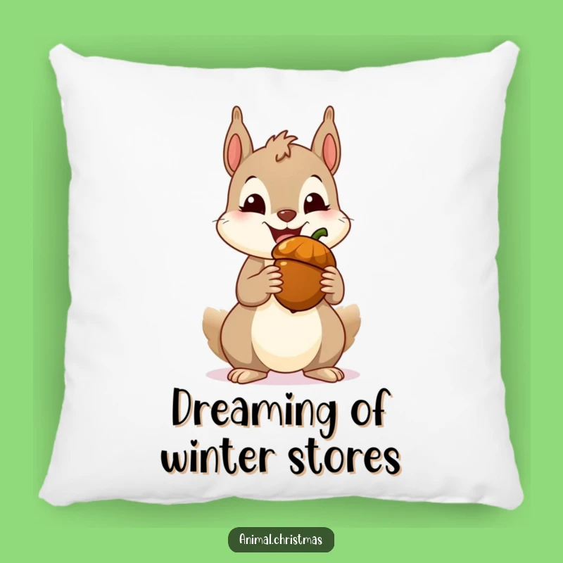 Funny Squirrel Acorn Pillow - Cozy & Hilarious Accent for Festive Home Decor