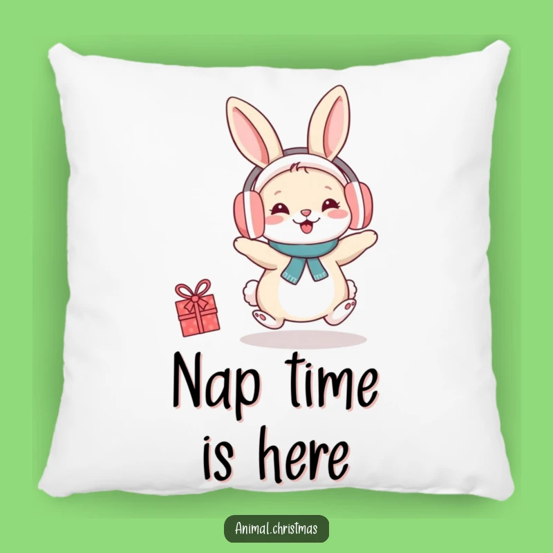 Funny Rabbit Earmuffs Pillow: Cozy Hopping Cheer, Ideal Funny Gift