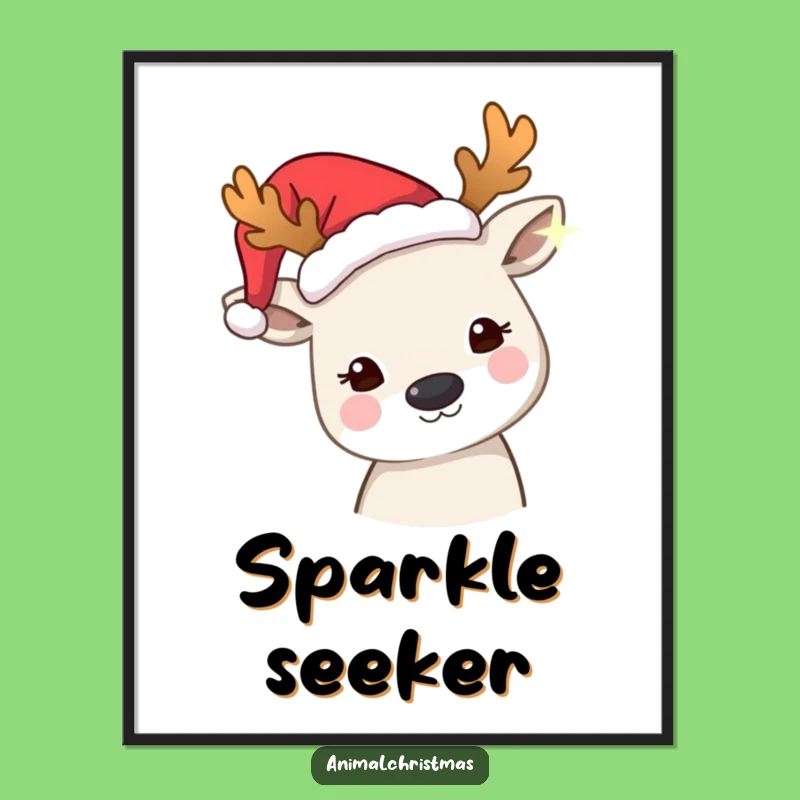 Funny Antler Animal Print: Instant Holiday Wonder - Hilarious Gift