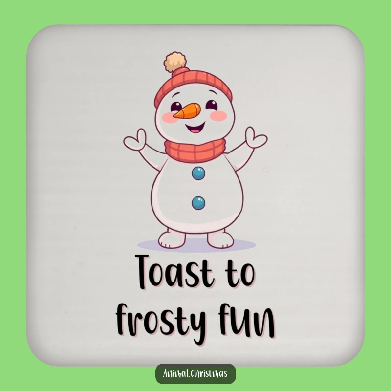 Funny Snowman Coasters - Carrot Nose Jigging Protection