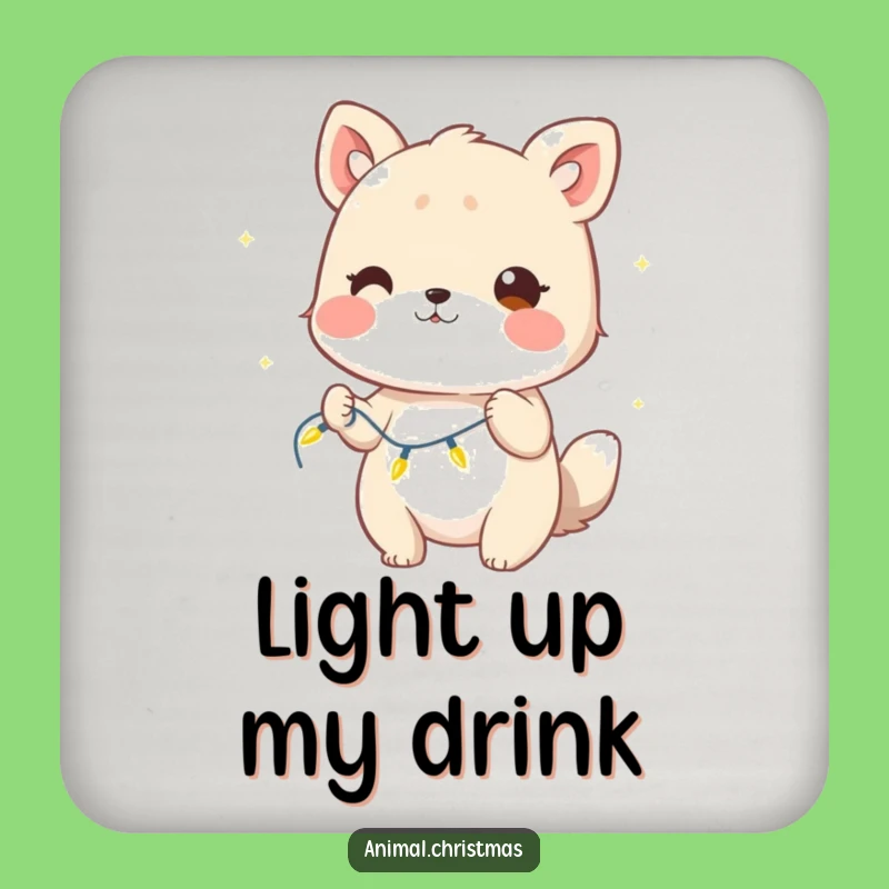 Funny Winking Animal Lights Drink Coaster: Protect Surfaces with Twinkle, a Fun Gift!