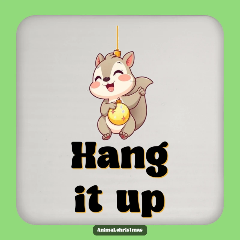 Funny Kawaii Squirrel Coaster Set: Hilarious Protection for Festive Drinks