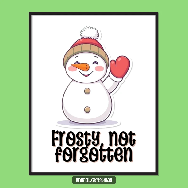 Funny Snowman Poster: Cheerful Winter Art to Brighten Your Walls with a Smile