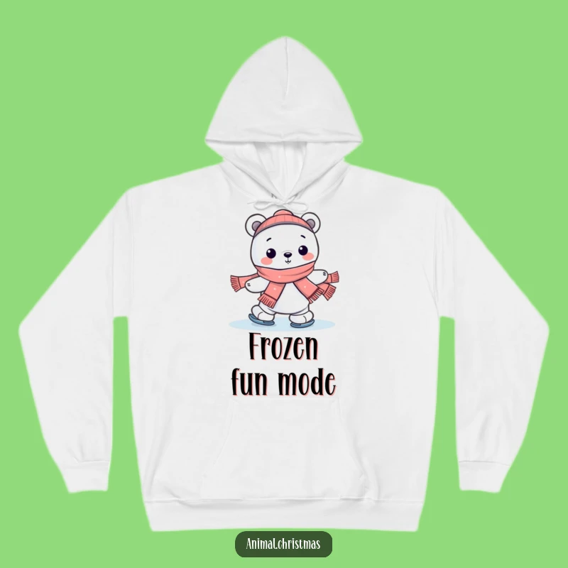 Cozy Funny Kawaii Polar Bear Hoodie: Warm & Hilarious Winter Skating Gear
