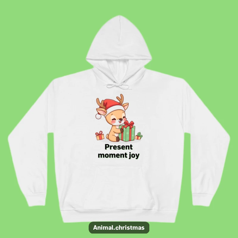 Cozy Funny Kawaii Deer Hoodie: Warm & Hilarious Christmas Gift for Everyone