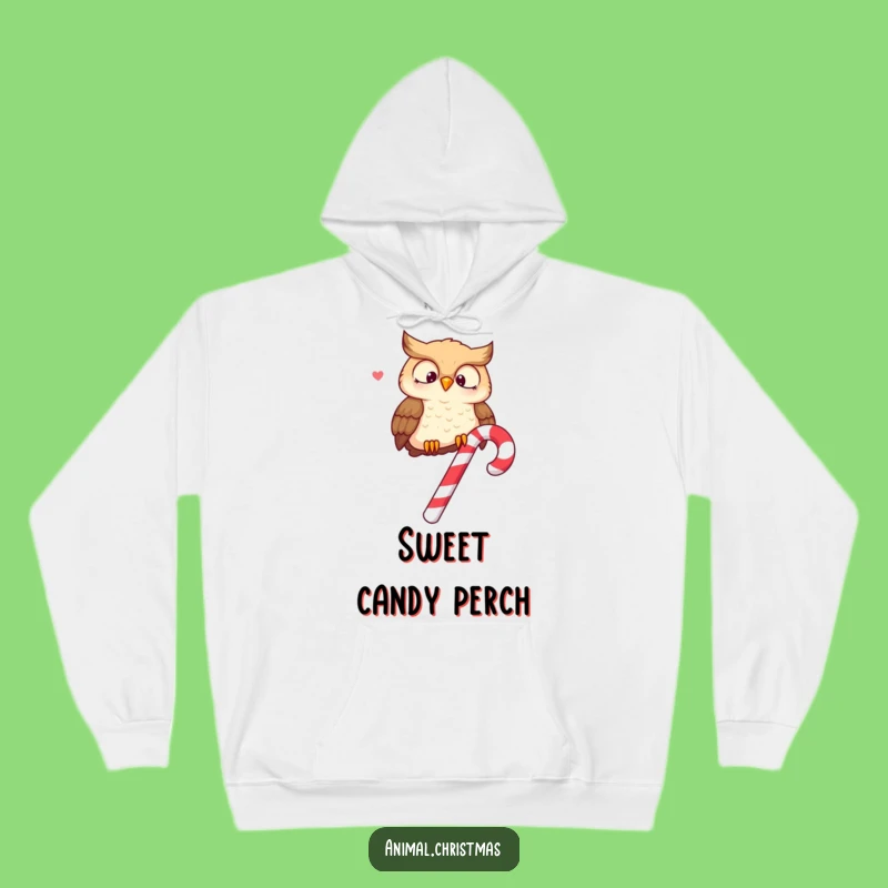 Funny Owl Candy Cane Hoodie: Cozy Merry Hooting, Perfect Funny Gift