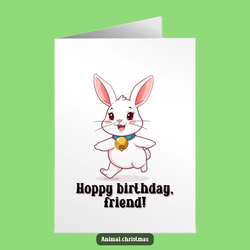 Free Printable Birthday Card: Merry Rabbit Hopping, Festive Downloadable Art for a Joyful Celebration!