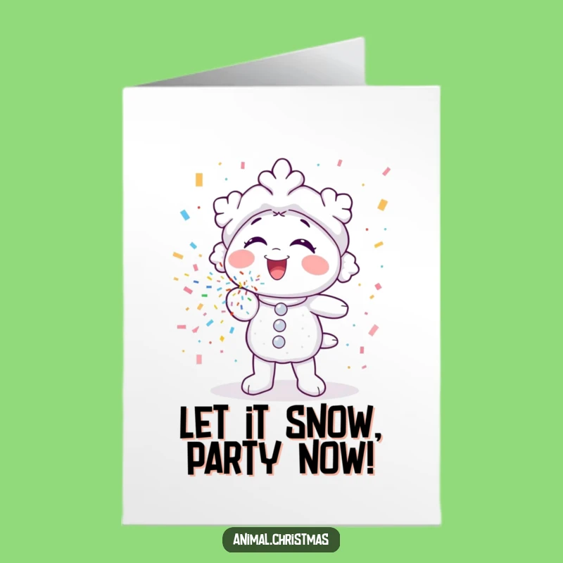 Free Printable Funny Snowflake Birthday Card: Confetti Blast Downloadable Gift