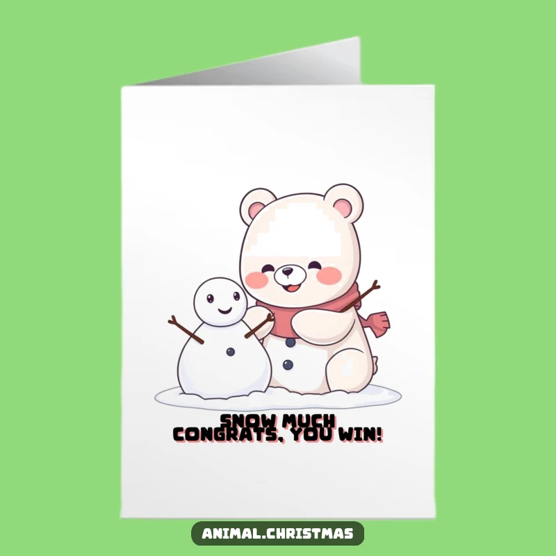 Free Printable Congrats Card: Joyful Kawaii Bear Celebrates Your Success!