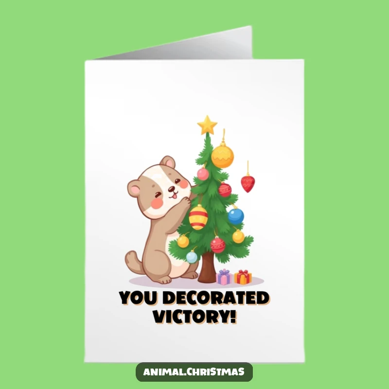 Free Printable Congrats Card: Festive Animal Decorates for Celebration