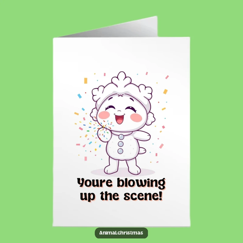 Free Printable Snowflake Congratulations Card: Confetti Blast Downloadable Gift