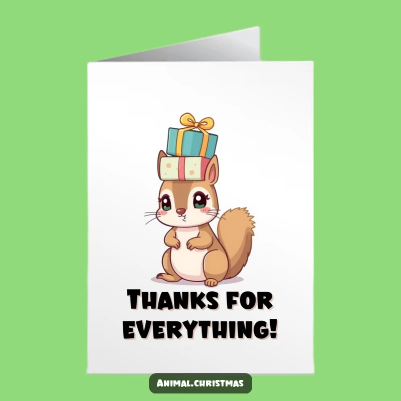 Free Printable Squirrel Thank You Card: Present Stunt Downloadable Gratitude!