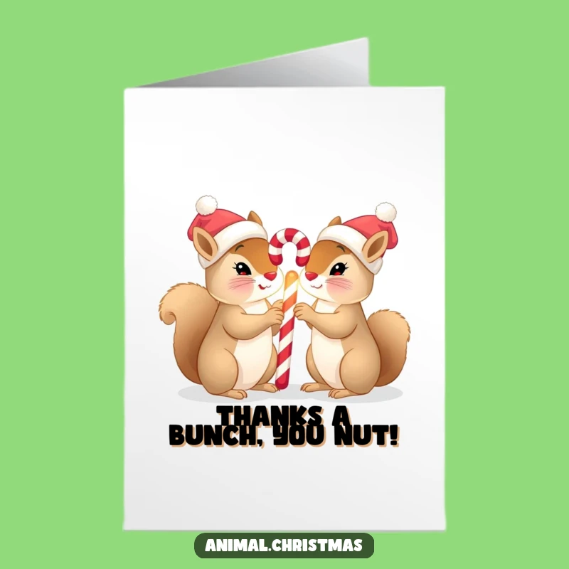 Free Printable Thank You Card: Squirrels Share Thanks - Downloadable Gift of Gratitude