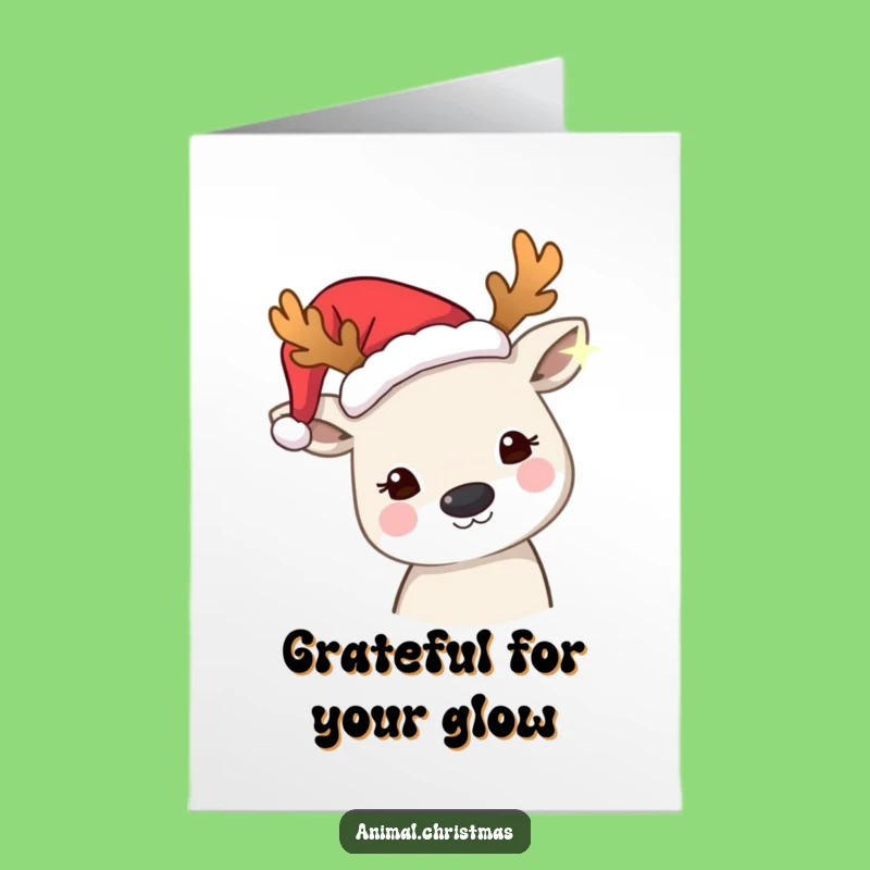 Free Printable Funny Thank You Card: Animal Antlers Light Gratitude Download