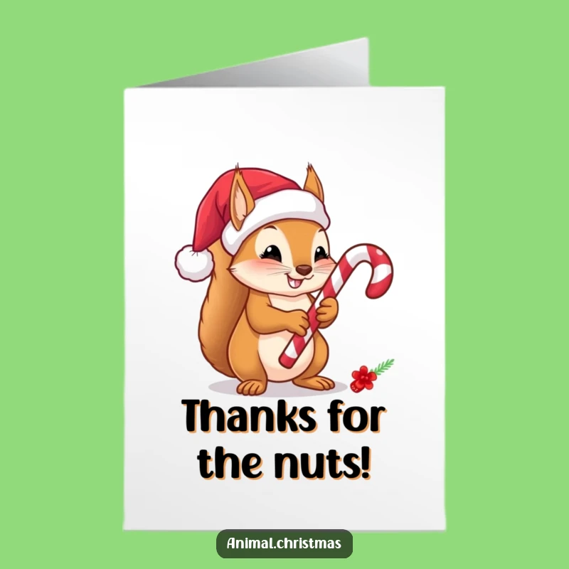 Nutty Squirrel Thank You Card: Free Printable Downloadable Gift for Sweet Thanks!
