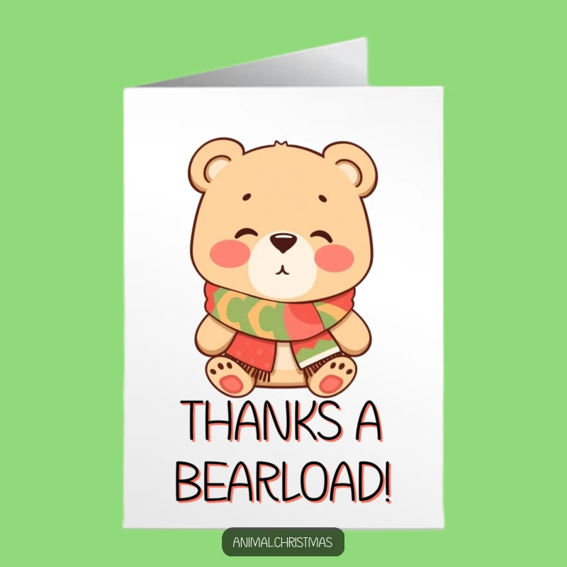 Sweet Bear Thank You Card: Free Printable Downloadable Gift for Showing Gratitude!