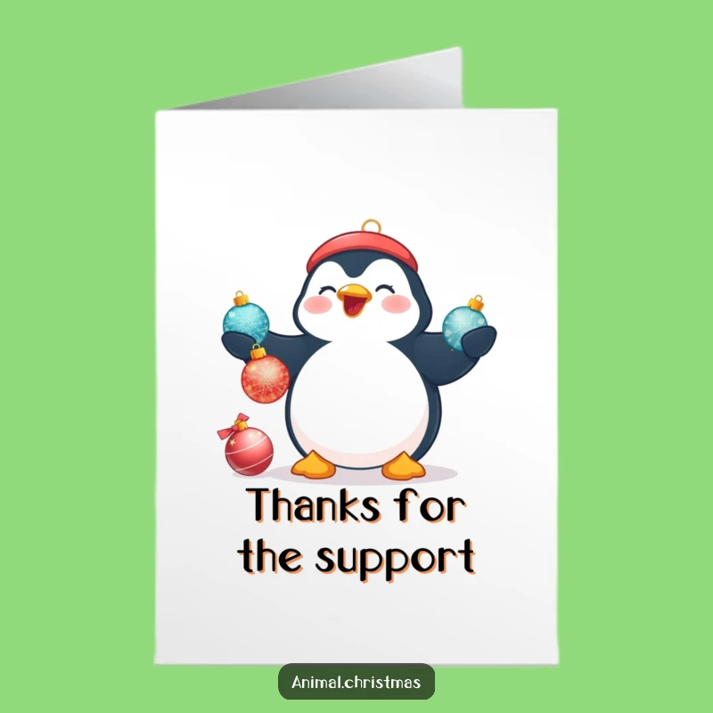 Free Printable Penguin Thank You Card: Juggling Thanks!