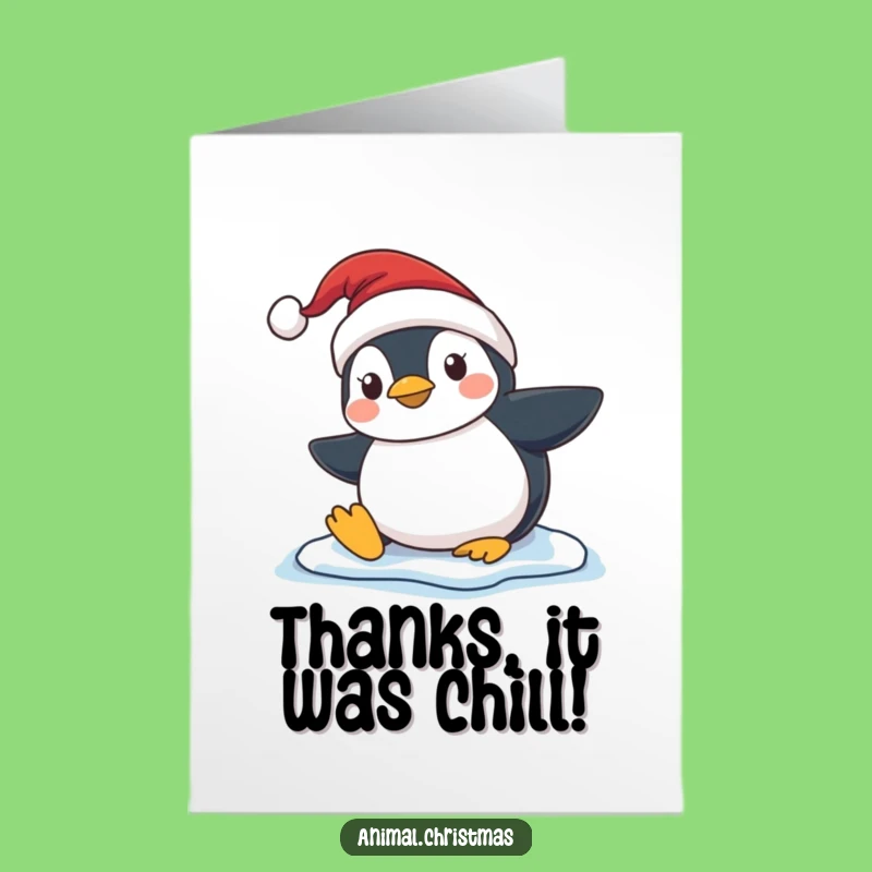 Wobbly Penguin Thank You Card: Free Printable Downloadable Gift for a Grateful Guffaw!