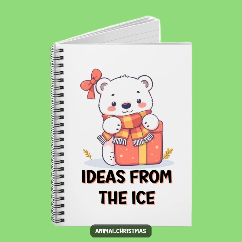 Funny Polar Bear Present Notebook: Jot Down Winter Ideas with Arctic Charm