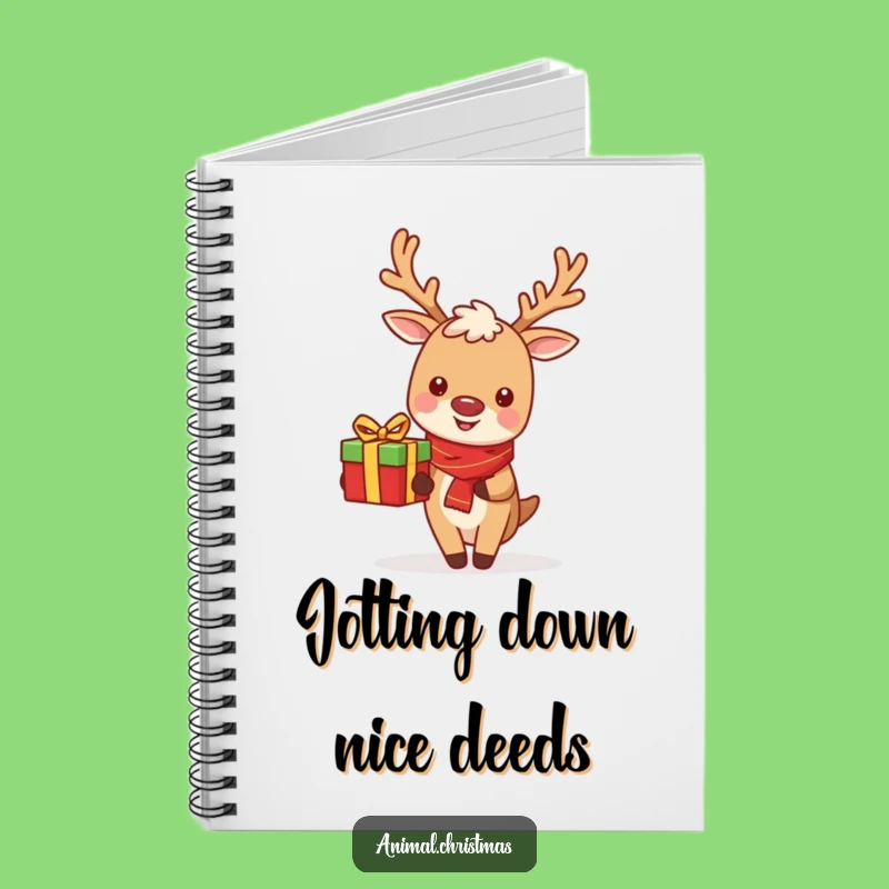 Funny Reindeer Notebook - Cheerful Gift Delivery for Festive Notes