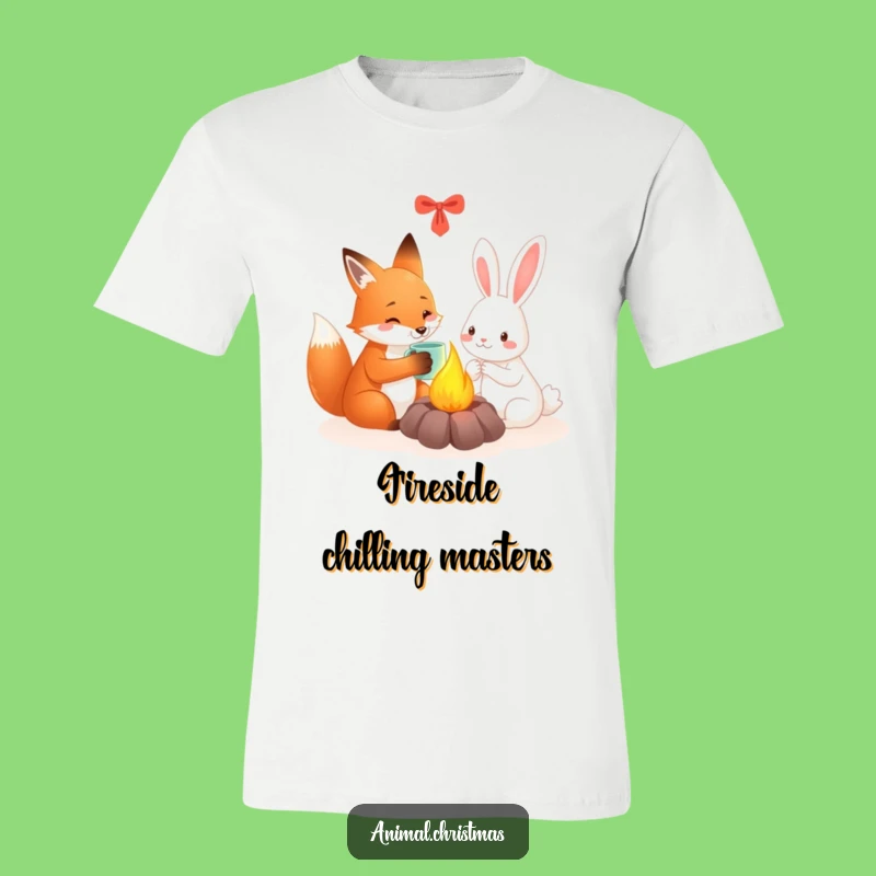 Funny Fox & Rabbit Cozy Tee - Winter Friends Shirt for Warm Moments