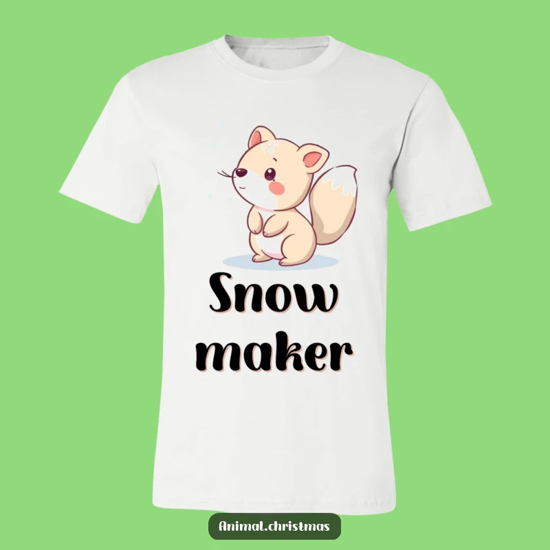 Funny Snow Sprinkling Animal T-Shirt: Wear the Winter Magic Funny Gift