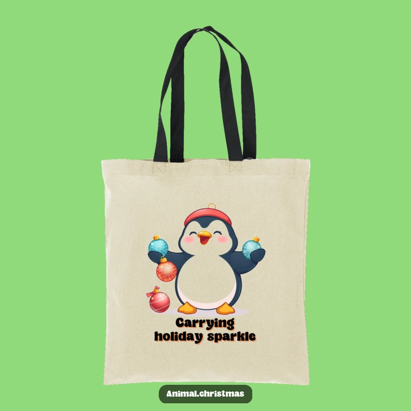 Funny Penguin Juggling Tote Bag - Carry Your Holiday Treasures