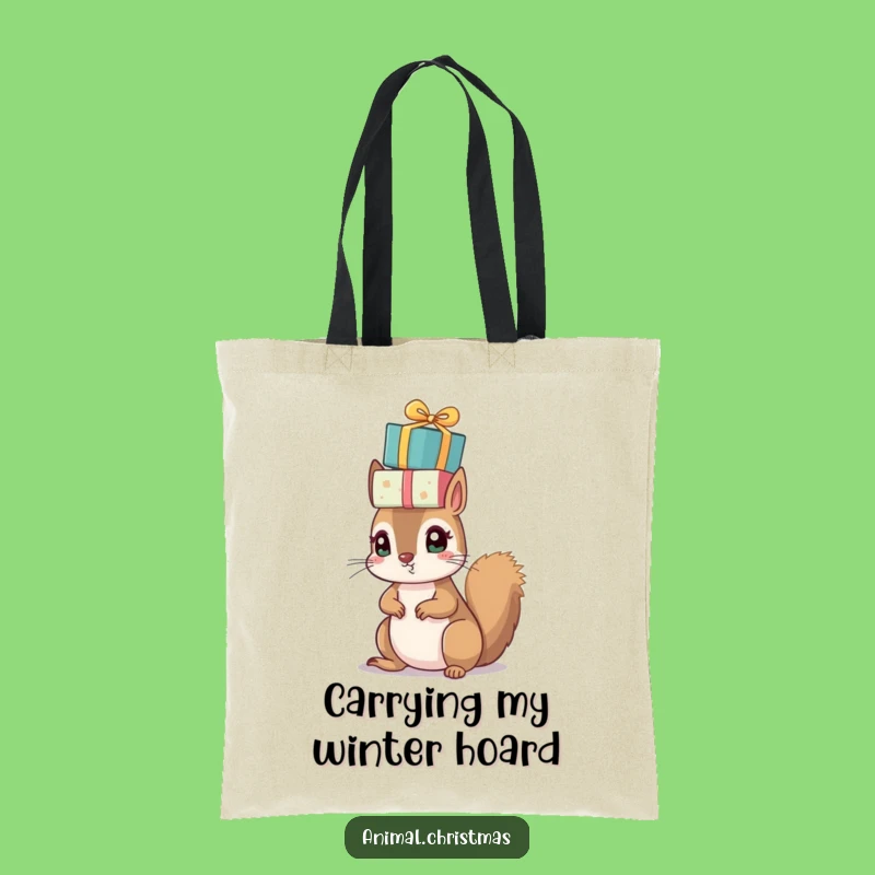 Funny Squirrel Presents Tote Bag - Perfect For Holiday Shopping