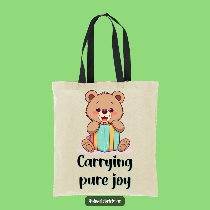 Funny Bear Cub Gift Tote Bag: Carry Your Essentials with Joyful Flair