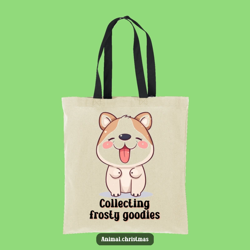 Funny Snow Catching Animal Tote Bag: Carry Winter Cheer, a Fun Gift!
