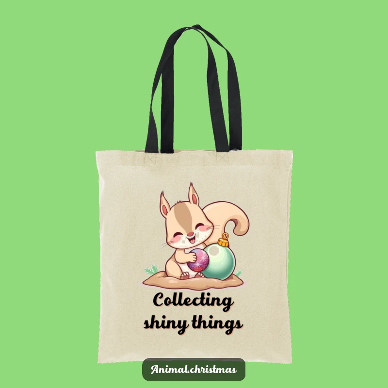 Funny Squirrel Ornament Tote Bag: Happy Hoarder Accessory, Perfect Funny Gift