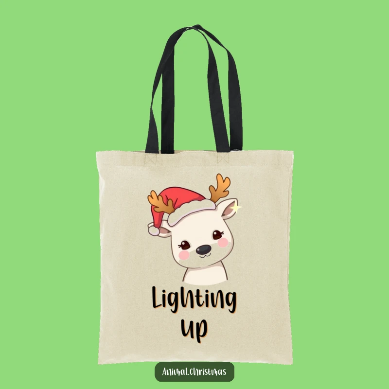 Funny Antler Animal Tote Bag: Carry Festive Curiosity - Hilarious Gift